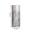 2-Pack Glass Cylinder Vases Silver Striped - Sophisticated Flower Centerpieces for Events 11"