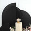 Set of 4 Matte Black Spandex Half Moon Chiara Backdrop Stand Covers, Custom Fitted Wedding Arch Covers - 2.5ft,5ft,6ft,7ft