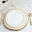 10-Pack Plastic Dinner Plates White with TrÃ¨s Chic Gold Rim - Perfect Disposable Party Plates 10"