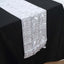 Taffeta Fabric 12"x108" Table Runner White 3D Leaf Petal - Stylish Wedding Decor