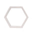 2 Pack 9" Hexagon Whitewashed Wood Centerpiece, Geometric Terrarium, Honeycomb Storage Shelf