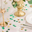 15G Bag Tropical Palm Leaf Table Confetti, Shiny Monstera Metallic Green and Gold Vibrant Eye-Catching Design