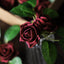 24 Roses 2" Burgundy Artificial Foam Flowers With Stem Wire and Leaves