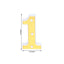 3D Marquee Number "1" Warm White 3 LED Lights Gold - Stylish Light-Up Accent for Events 6"