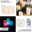 Set of 5 LED Flickering Pillar Candles Color Changing Ivory with Remote - Battery Operated 4", 5", 6"