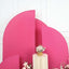 Set of 4 Matte Fuchsia Spandex Half Moon Chiara Backdrop Stand Covers, Custom Fitted Wedding Arch Covers - 2.5ft,5ft,6ft,7ft