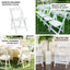 8-Pack Resin Chairs with Vinyl Padded Seat for Folding Use White â€“ Stylish Design for Indoor or Outdoor Weddings & Gatherings