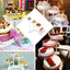 4-Tier Plastic Cake Stand with Half Moon Base White for Weddings Tea Parties & Home Gatherings 17"