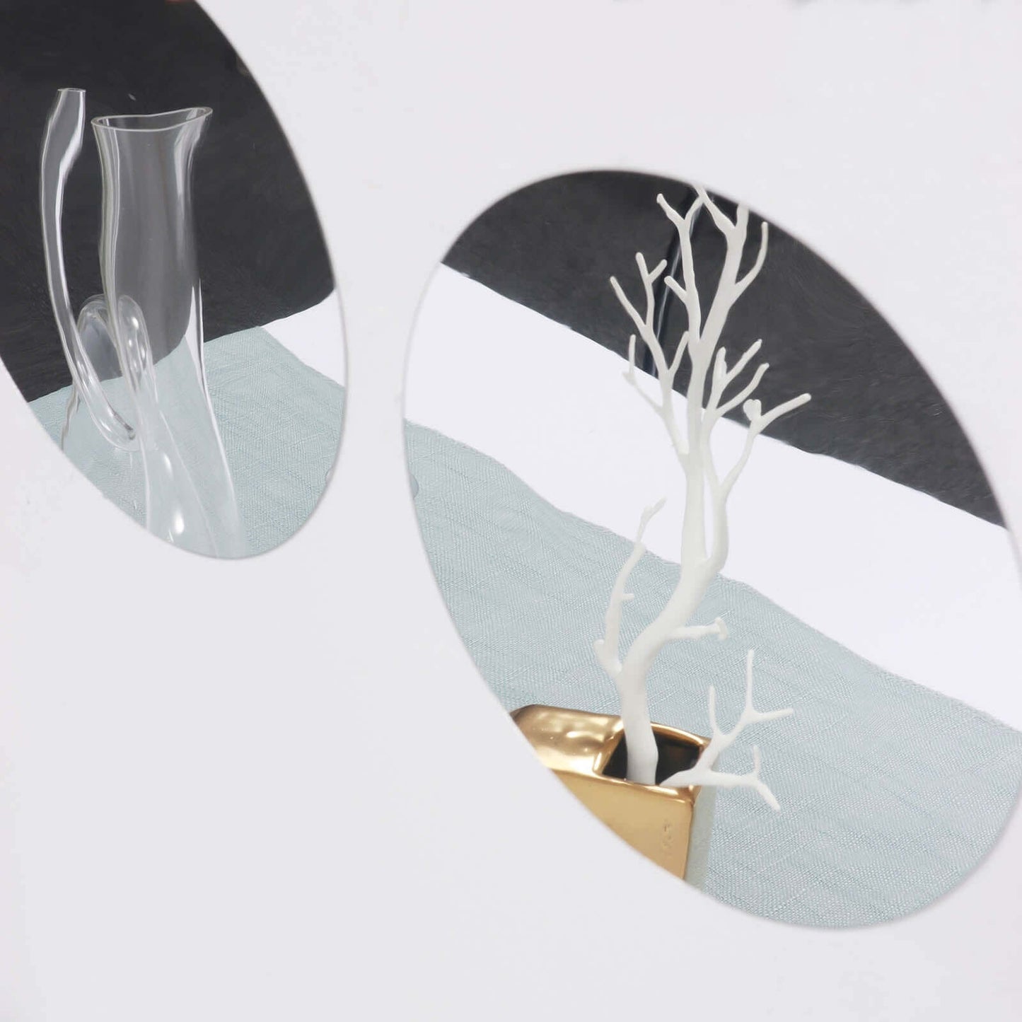 12 Pack Round Acrylic Mirror Wall Stickers, 8" Removable Wall Decals For Home Decor