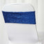 5 Pack Sequin Spandex Chair Sashes Royal Blue - Stretch Chair Bands 6"x15"