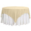 Polyester 70"x70" Table Overlay Square Tablecloth Champagne - Wrinkle-Resistant & Durable Table Cover
