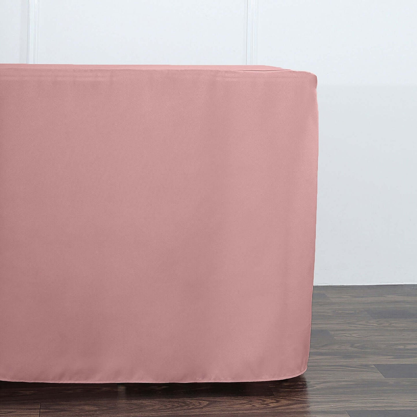 Fitted Polyester 72"x30" Rectangle Tablecloth Dusty Rose - Durable Table Cover
