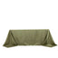 Taffeta 90"x132" Rectangle Tablecloth Dusty Sage Green - Seamless Accordion Crinkle Table Cover