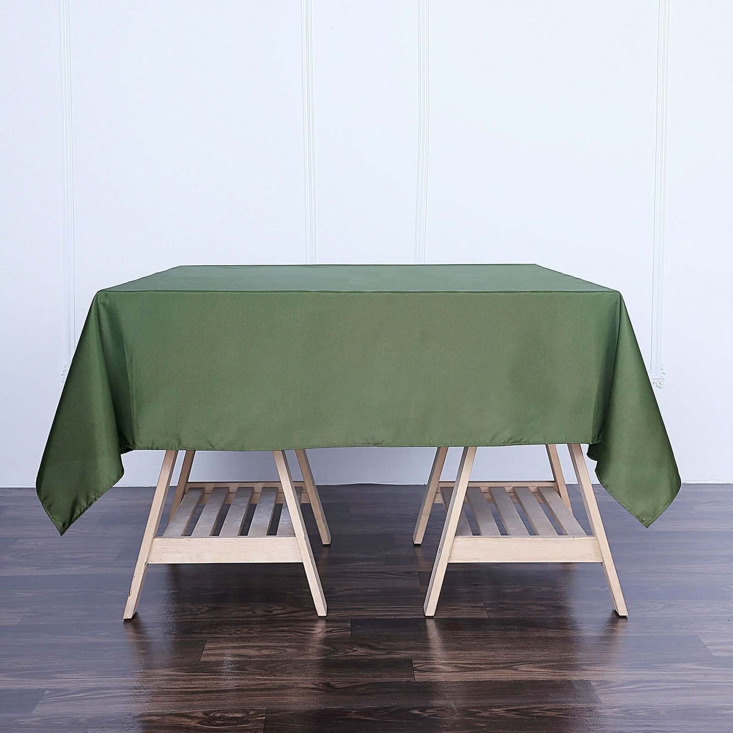 Polyester Square 70"x70" Tablecloth Olive Green - Wrinkle-Resistant & Durable Table Cover