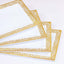 4-Pack Plastic 14" Rectangle Serving Trays White with Gold Lace Rim - Chic Decorative Table Tray Platters for Buffets Banquets Dinner Parties