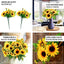 2 Bouquets 13" Yellow Artificial Silk Sunflower Flower Bushes