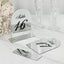 Silver Mirror Arch Acrylic Table Numbers (11-20) - 6"x7" Wedding Reception Signs with Black Print & Stands