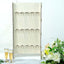 3-Tier Wooden Rectangle Champagne Wall Glass Holder in White for Rustic Events & Banquets
