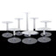 8-Tier Acrylic Cake Stand Set Clear - Assorted Sizes for Buffet Party Tables