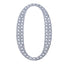 Decorative Rhinestone Number "0" Stickers, Glitter Adhesive Craft Numbers Silver DIY Sparkle Embellishments 4"