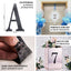 Decorative Rhinestone Number "4" Stickers, Glitter Adhesive Craft Numbers Black DIY Sparkle Embellishments 8"