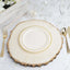 10-Pack Plastic Dessert Plates Ivory with TrÃ¨s Chic Gold Rim - Disposable Plates for Parties 8"
