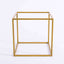 2-Pack Metal Flower Stands Gold Geometric Wedding Centerpieces Square Frame - Durable Display 12"