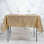 Sequin 60"x60" Table Overlay Square Tablecloth Gold - Luxe Wedding Table Topper