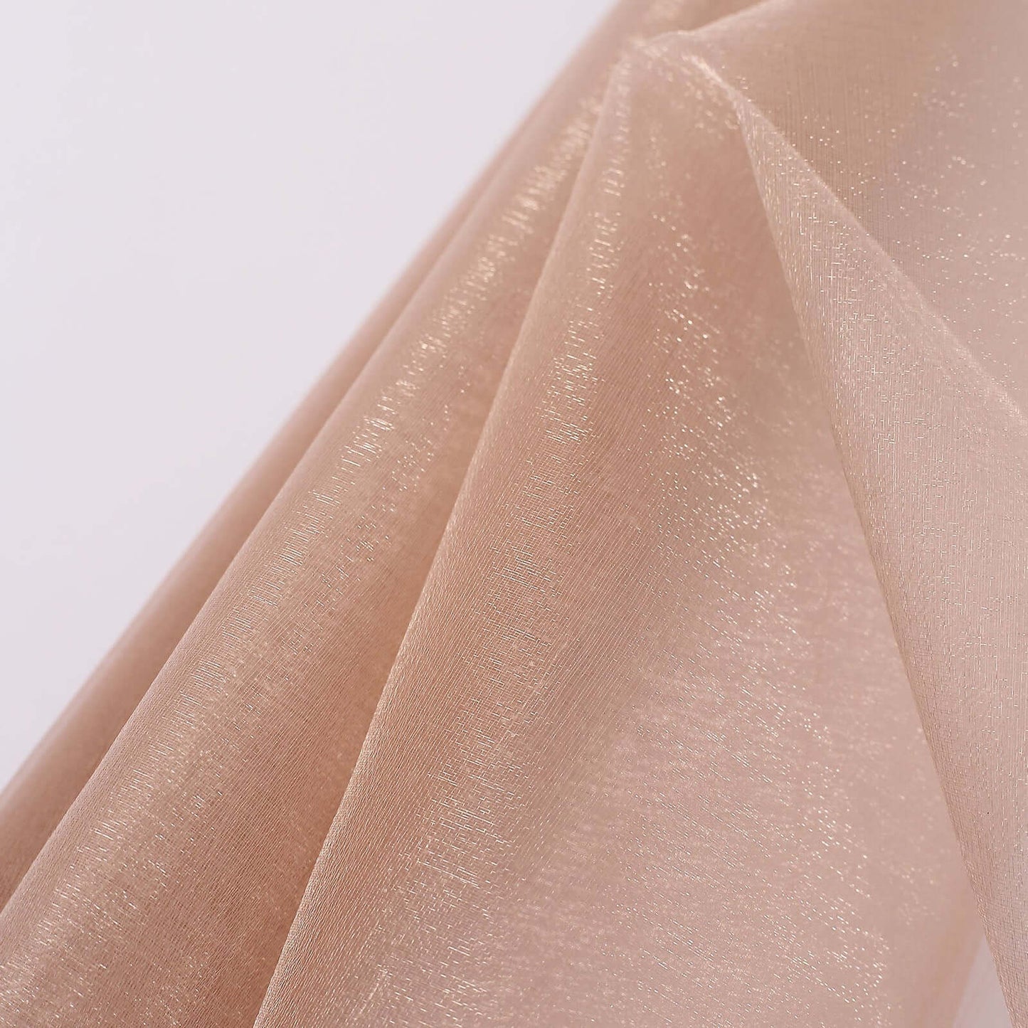 12"x10yd Nude Sheer Chiffon Fabric Bolt, DIY Voile Drapery Fabric