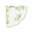 25-Pack Round Paper Cocktail Napkins with Floral Greenery and Scalloped Edge White - Disposable 2 Ply Beverage Napkins 6.25"x6.25"