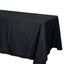 Polyester 72"x120" Rectangle Tablecloth Black - Durable and Stylish for Events