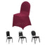 Spandex Chair Cover for Banquet Chairs Burgundy - Stretch 160GSM Fabric with Slip-On Slipcover