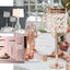 Crystal Beaded Chandelier Metal Candle Holder Rose Gold - Sophisticated Pillar Tealight Stand 12"