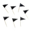 50-Pack Cupcake Topper Picks Black Triangle Flag Design - Food and Cocktail Decorations for Celebrations 3"