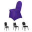 Spandex Chair Cover for Banquet Chairs Purple - Stretch 160GSM Fabric with Slip-On Slipcover