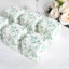 25 Pack White Green Eucalyptus Leaves Print Paper Favor Boxes, Cardstock Party Shower Candy Gift Boxes - 3"x3"x3"