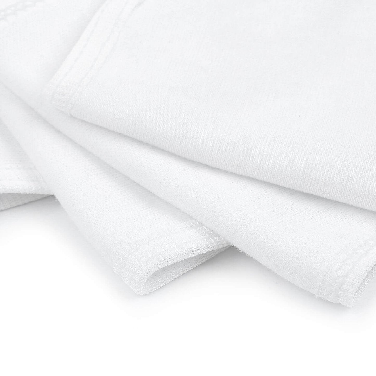 30 Pack 3 Ply White Cotton Face Mask, Reusable Fabric Masks With Soft Ear Loops