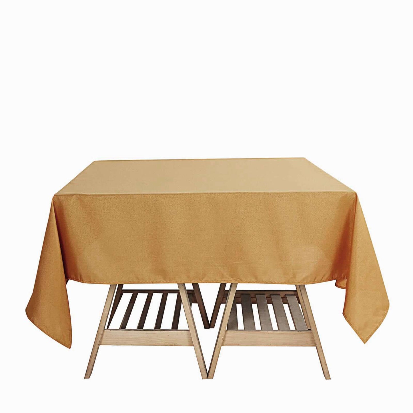 Polyester Square 70"x70" Tablecloth Gold - Wrinkle-Resistant & Durable Table Cover