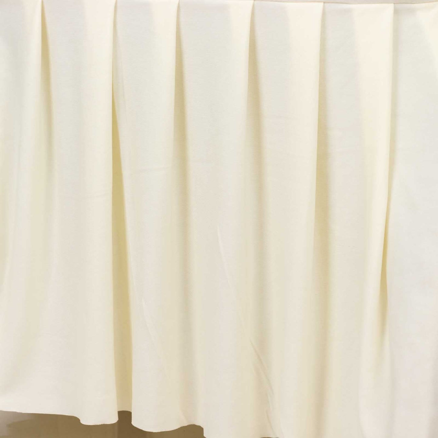 Spandex Chair Cover with Ruffle Pleated Skirt for Banquet Chairs Ivory - 1-Piece Stretch Fitted Slipcover