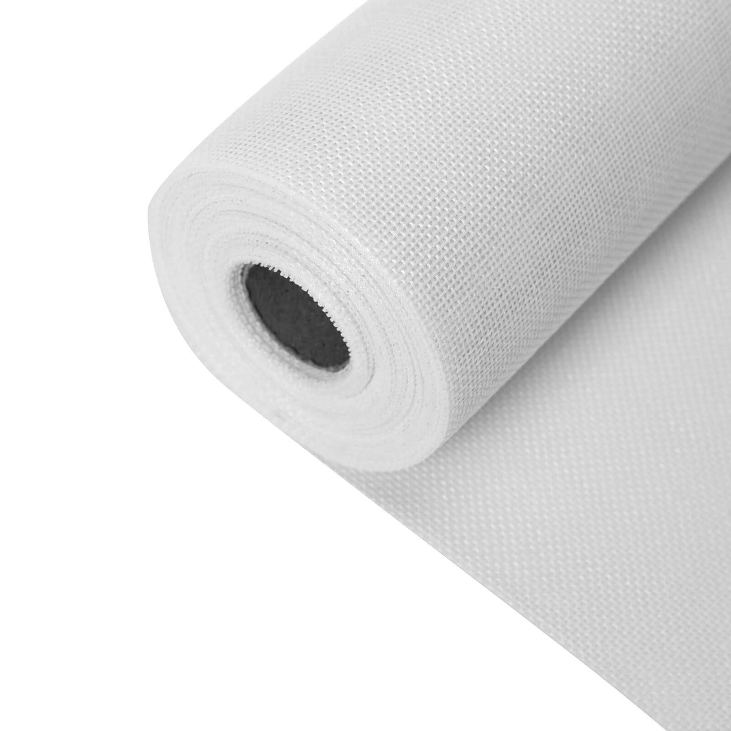 6"x10 Yards White Polyester Burlap Fabric Roll