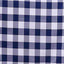 Polyester 14"x108" Table Runner Navy Blue/White - Gingham Plaid Design
