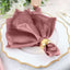5 Pack Premium Velvet 20"x20" Napkins Dusty Rose - Soft Sheen Finish Cloth Napkins
