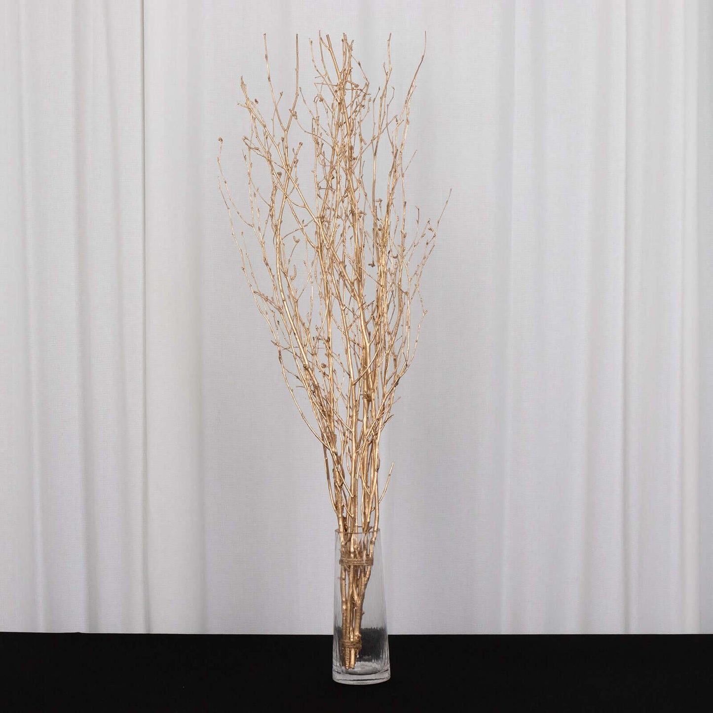 6-Pack Natural Birch Tree Branches 46" Metallic Gold - Versatile Extra Long Decorative Dried Willow Twigs Sticks for Vase Centerpiece Wedding Decor