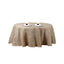 Burlap Jute 120" Round Tablecloth Natural - Rustic Boho Chic Seamless Table Linen