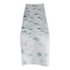 Disposable Table Runner 11"x108" White with Green Eucalyptus Leaves Print - Non-woven Stylish Spring Summer Dining Decor