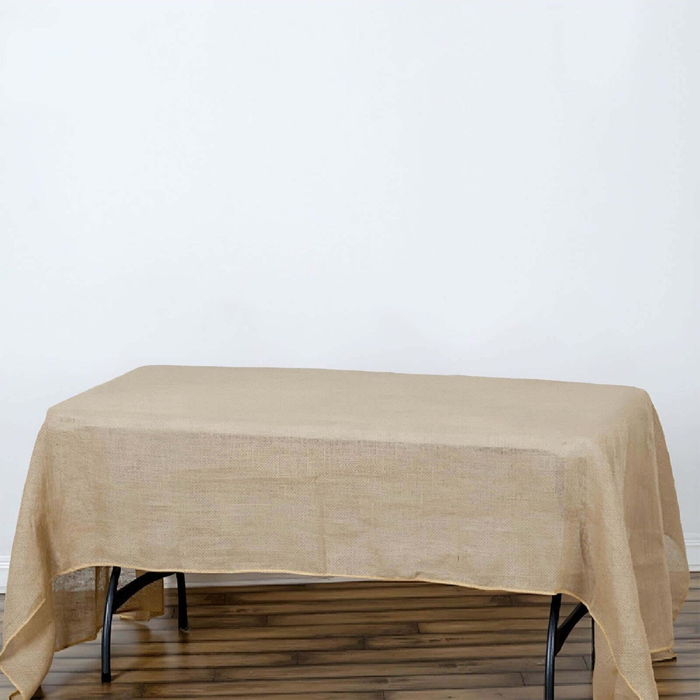 Burlap Jute 60"x102" Rectangle Tablecloth Natural - Rustic Boho Chic Table Linen