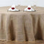 Burlap Jute 108" Round Tablecloth Natural - Rustic Boho Chic Table Linen
