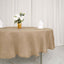 Faux Burlap Jute 90" Round Tablecloth Natural - Rustic Event Table Linen