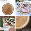 6-Pack Disposable Table Placemats in Natural Wood Slice Print - 700GSM Cardboard Placemats for Boho Farmhouse Decor 13"