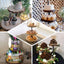 3-Tier Wooden Cheese Board Stand Tower Design Natural Wood Slice - Rustic Cupcake Centerpiece with Assembly Tools 19"